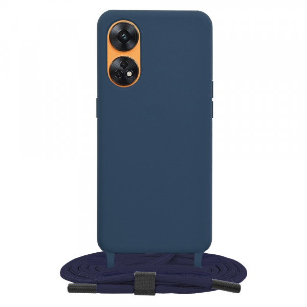 Husa pentru Oppo Reno8 T, Techsuit, Crossbody Lanyard, Albastra