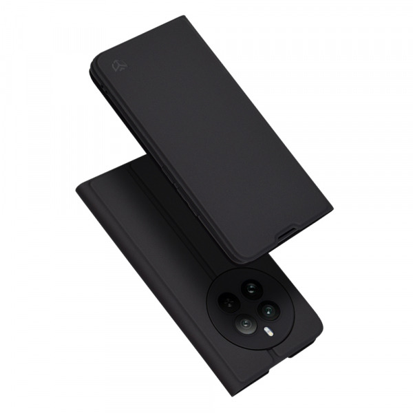Husa pentru Realme 12 Pro / 12 Pro+, Techsuit, Magskin Book, Neagra