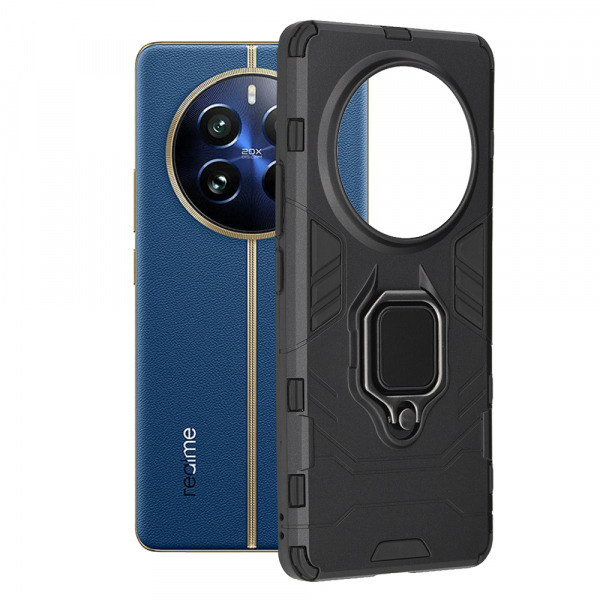 Husa pentru Realme 12 Pro / 12 Pro+, Techsuit, Shield, Neagra