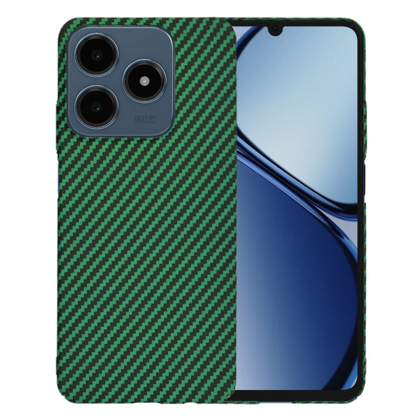 Husa pentru Realme C63 / C61, Techsuit, Carbonite FiberShell, Verde