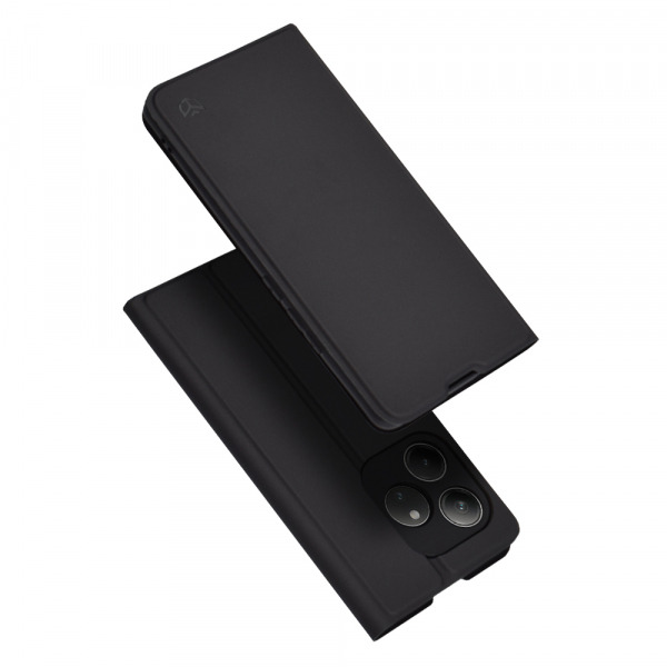 Husa pentru Realme GT 6T / GT 6, Techsuit, Magskin Book, Neagra