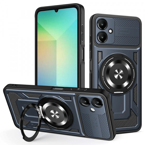 Husa pentru Samsung Galaxy A06 A065, Techsuit, RuggedCam, Albastra
