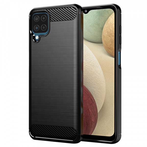 Husa pentru Samsung Galaxy A12 Nacho A127 / A12 A125, Techsuit, Carbon, Neagra