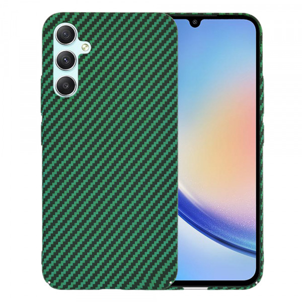 Husa pentru Samsung Galaxy A34 A346, Techsuit, Carbonite FiberShell, Verde