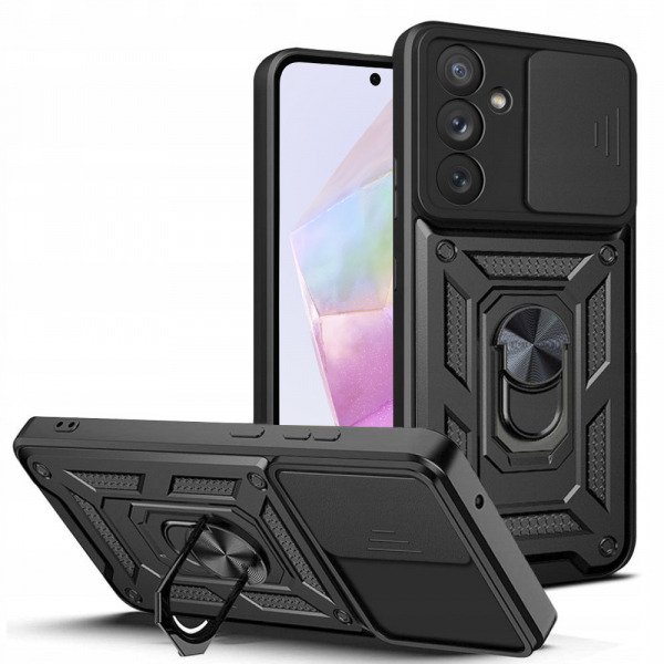 Husa pentru Samsung Galaxy A35 5G A356, Techsuit, CamShield, Neagra
