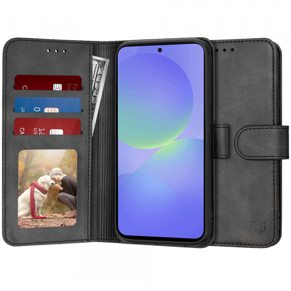 Husa pentru Samsung Galaxy A36 A366, Techsuit, Diary Book, Neagra