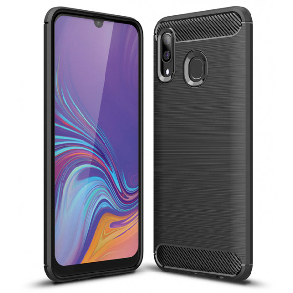 Husa pentru Samsung Galaxy A40 A405, Carbon, Neagra