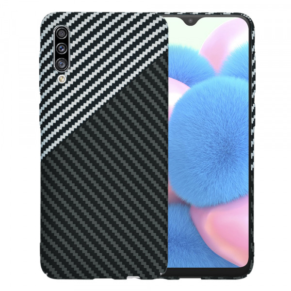 Husa pentru Samsung Galaxy A50s A507 / A30s A307 / A50 A505, Techsuit, Carbonite FiberShell, Neagra Gri
