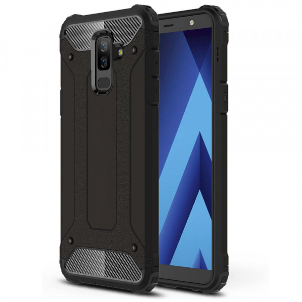 Husa pentru Samsung Galaxy A6 Plus (2018) A605, Techsuit, Hybrid Armor, Neagra