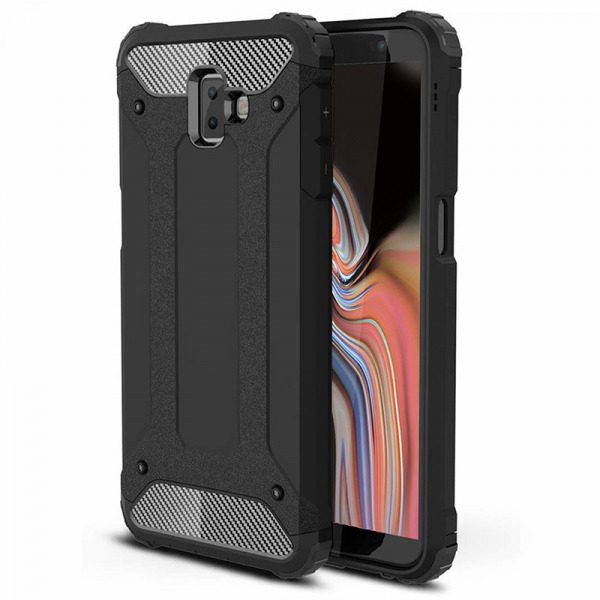 Husa pentru Samsung Galaxy J6+ J610, Techsuit, Hybrid Armor, Neagra