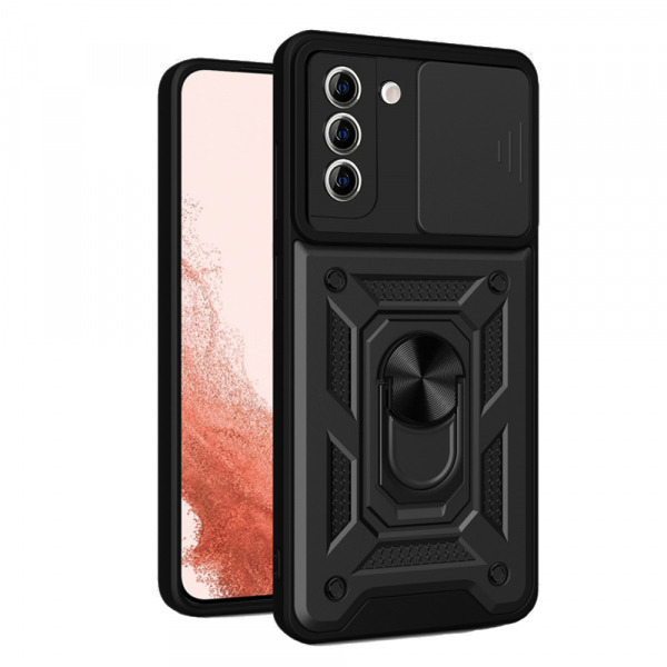 Husa pentru Samsung Galaxy S22+ 5G S906, Techsuit, CamShield, Neagra