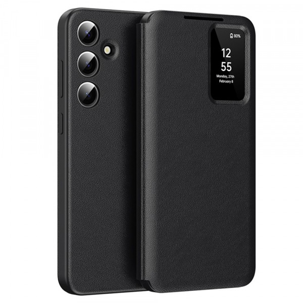 Husa pentru Samsung Galaxy S23 FE S711, Techsuit, SmartView, Neagra