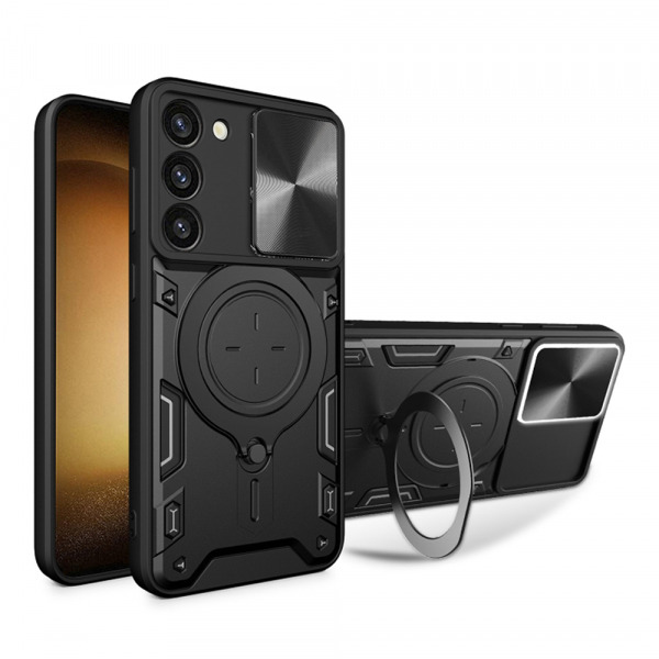 Husa pentru Samsung Galaxy S23 S911, Techsuit, CamGuard Pro, Neagra