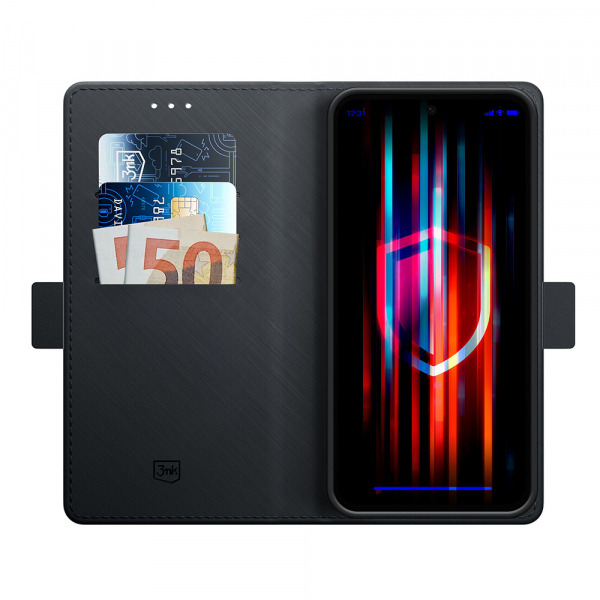 Husa pentru Samsung Galaxy S24 FE S721, 3MK, Wallet, Neagra