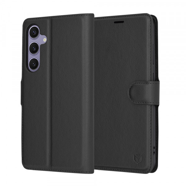Husa pentru Samsung Galaxy S24+ S926, Techsuit, Leather Folio, Neagra