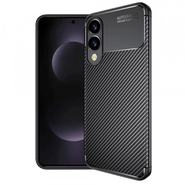 Husa pentru Samsung Galaxy S25 Edge S937, Techsuit, CarbonFiber, Neagra