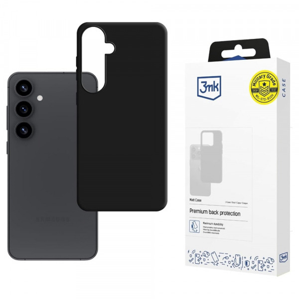 Husa pentru Samsung Galaxy S25 S931, 3MK, Neagra Mata