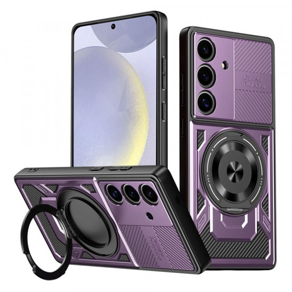 Husa pentru Samsung Galaxy S25 S931 / S24 S921, Techsuit, RuggedCam, Mov