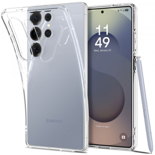 Husa pentru Samsung Galaxy S25 Ultra S938, Spigen, Liquid Crystal, Transparenta ACS08948