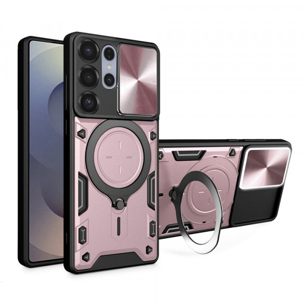 Husa pentru Samsung Galaxy S25 Ultra S938, Techsuit, CamGuard Pro, Roz Aurie