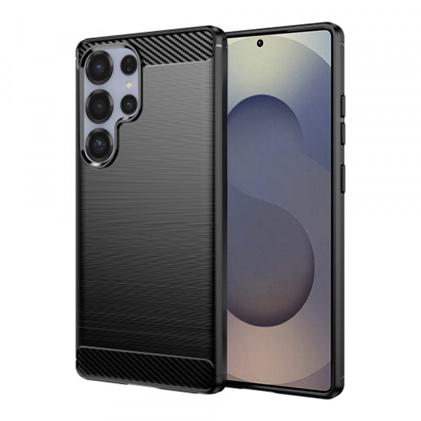 Husa pentru Samsung Galaxy S25 Ultra S938, Techsuit, Carbon, Neagra
