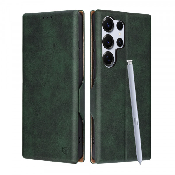 Husa pentru Samsung Galaxy S25 Ultra S938, Techsuit, Safe Wallet Plus, Verde