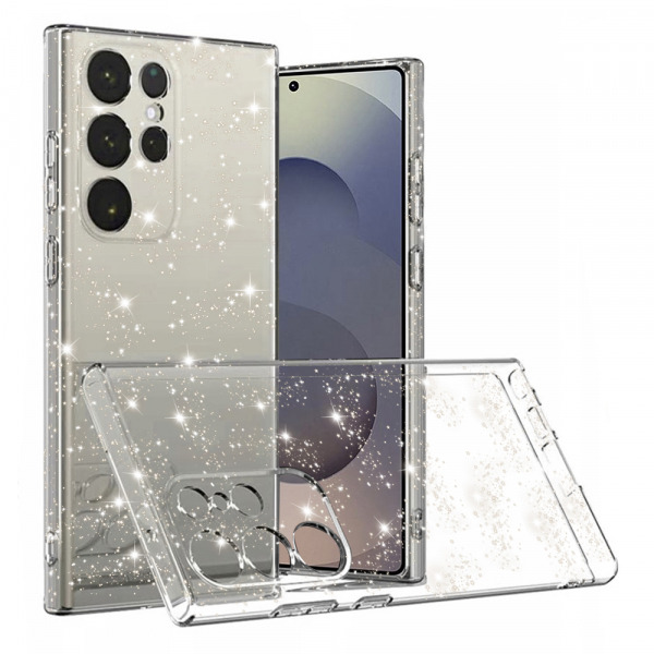 Husa pentru Samsung Galaxy S25 Ultra S938, Techsuit, SparkleSkin, Transparenta