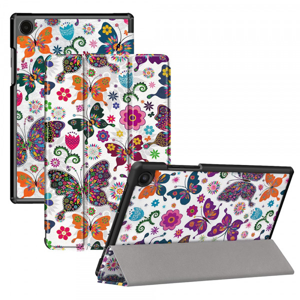Husa pentru Samsung Galaxy Tab A11 / Tab A9, Techsuit, FoldPro Butterfly New Model, Multicolor