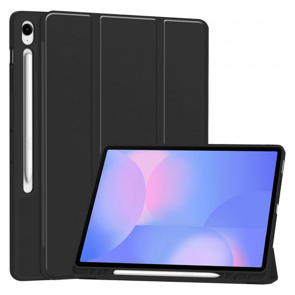 Husa pentru Samsung Galaxy Tab S10 FE+, Techsuit, Flex Trifold, Neagra