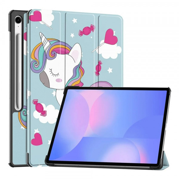 Husa pentru Samsung Galaxy Tab S10 FE+, Techsuit, FoldPro Unicorn, Multicolor