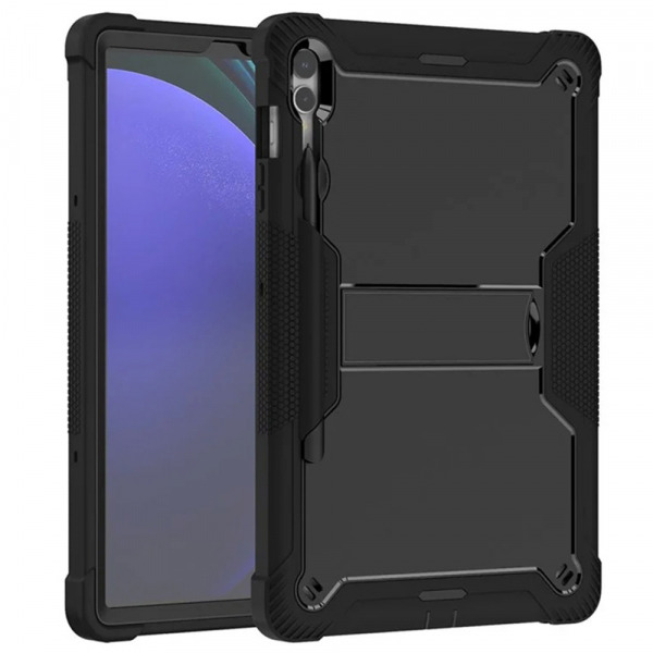 Husa pentru Samsung Galaxy Tab S10+ / Tab S9+, Techsuit, Rugged TabShell, Neagra