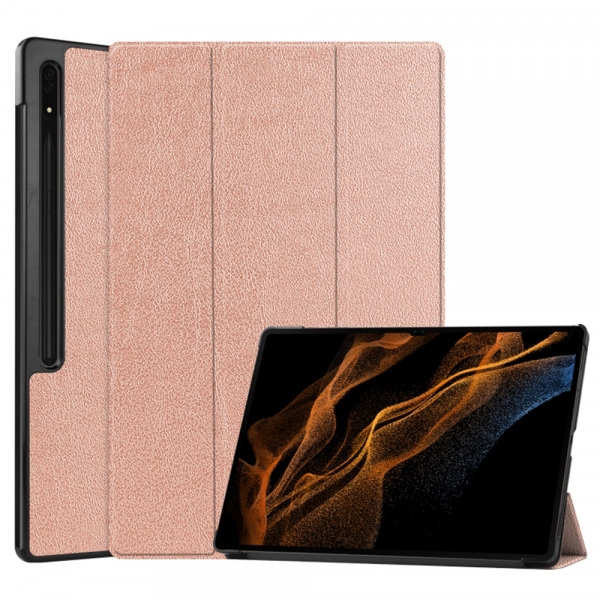 Husa pentru Samsung Galaxy Tab S10 Ultra / Tab S9 Ultra / Tab S8 Ultra, Techsuit, FoldPro, Roz
