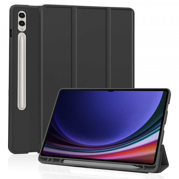 Husa pentru Samsung Galaxy Tab S10 Ultra / Tab S9 Ultra, Techsuit, Flex Trifold, Neagra