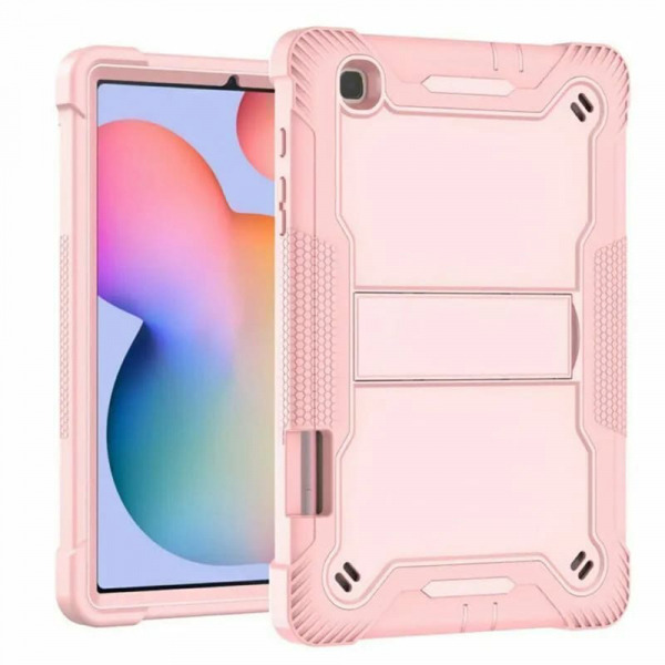Husa pentru Samsung Galaxy Tab S6 Lite (2020), Techsuit, Rugged TabShell, Roz
