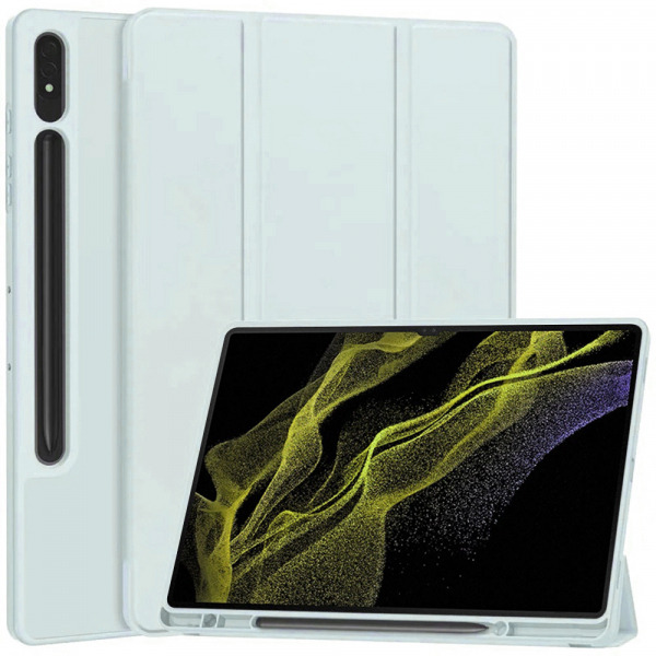 Husa pentru Samsung Galaxy Tab S8 Ultra, Techsuit, Flex Trifold, Bleu