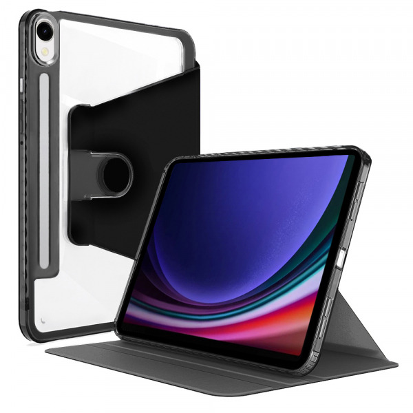 Husa pentru Samsung Galaxy Tab S9 FE / Tab S9 / Tab S10 FE, Techsuit, Crystal Vision, Neagra