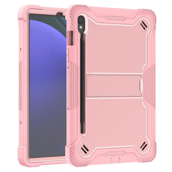 Husa pentru Samsung Galaxy Tab S9 FE / Tab S9 / Tab S10 FE, Techsuit, Rugged TabShell, Roz