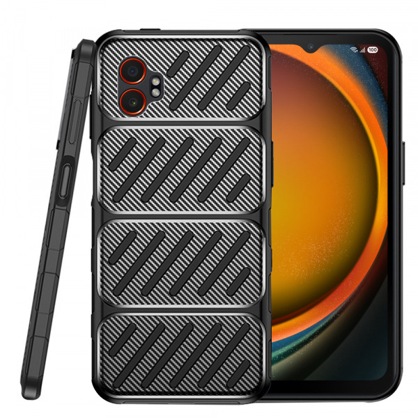 Husa pentru Samsung Galaxy XCover7 Pro, Techsuit, CarbonFiber, Neagra