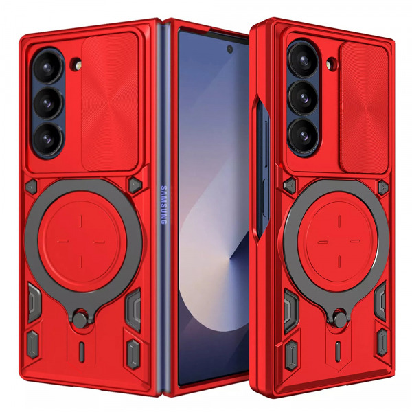 Husa pentru Samsung Galaxy Z Fold6 F956, Techsuit, CamGuard Pro, Rosie