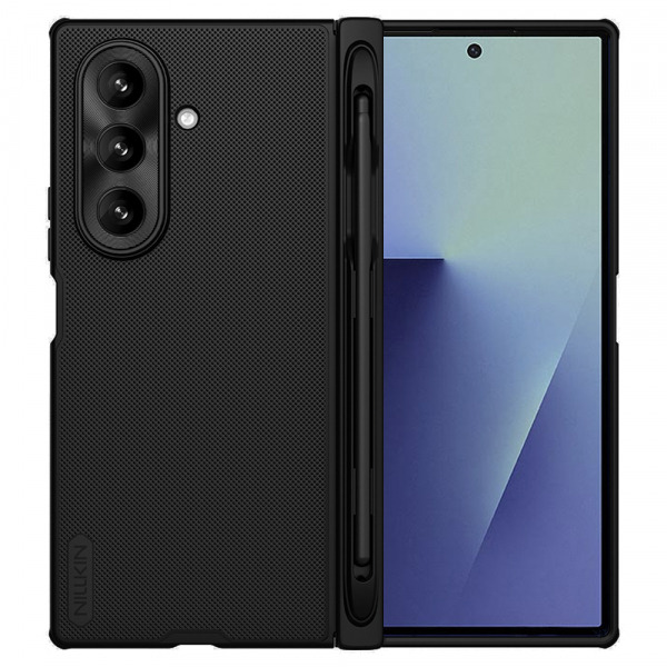 Husa pentru Samsung Galaxy Z Fold7 F966, Nillkin, Super Frosted Shield with Pen Holder, Neagra