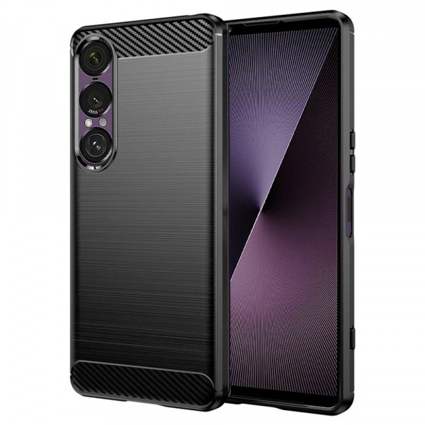 Husa pentru Sony Xperia 1 VII, Techsuit, Carbon, Neagra