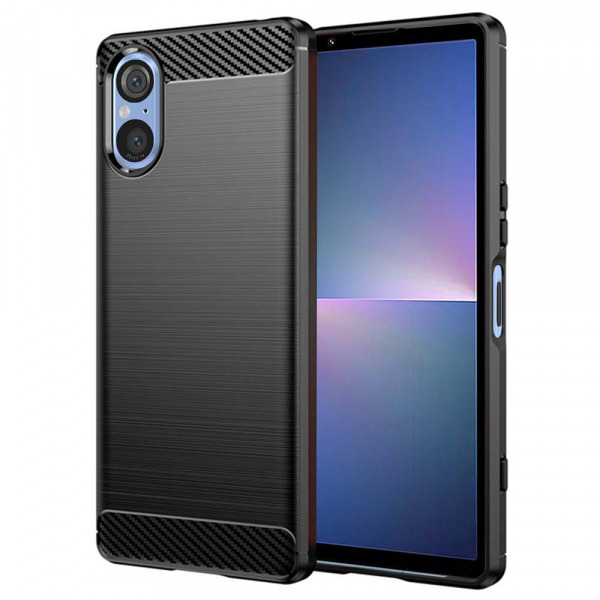 Husa pentru Sony Xperia 5 V, Techsuit, Carbon, Neagra