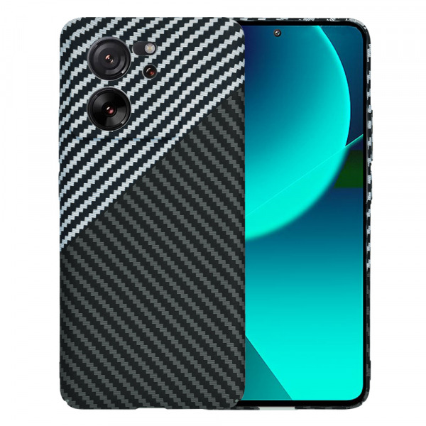 Husa pentru Xiaomi 13T Pro / 13T, Techsuit, Carbonite FiberShell, Neagra Gri