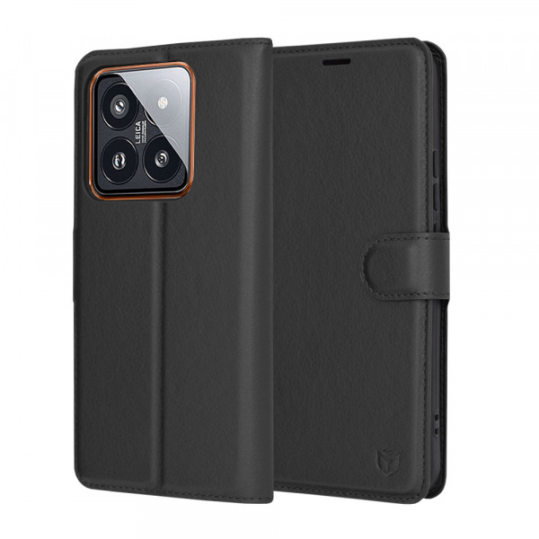 Husa pentru Xiaomi 14 Pro, Techsuit, Leather Folio, Neagra