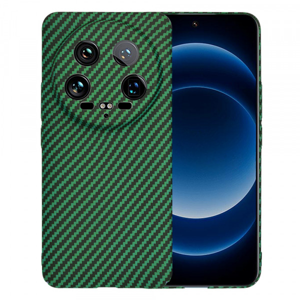 Husa pentru Xiaomi 14 Ultra, Techsuit, Carbonite FiberShell, Verde