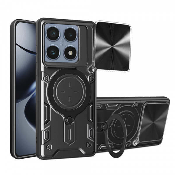 Husa pentru Xiaomi 14T Pro, Techsuit, CamGuard Pro, Neagra