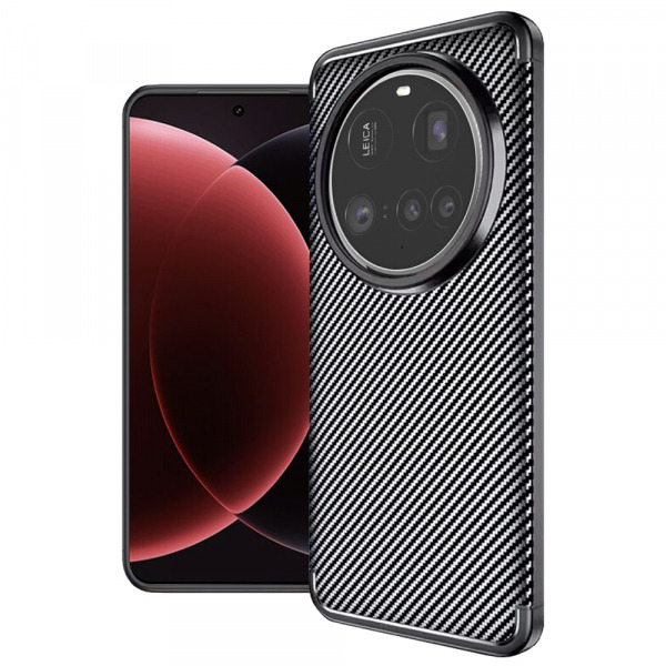 Husa pentru Xiaomi 15 Ultra, Techsuit, CarbonFiber, Neagra