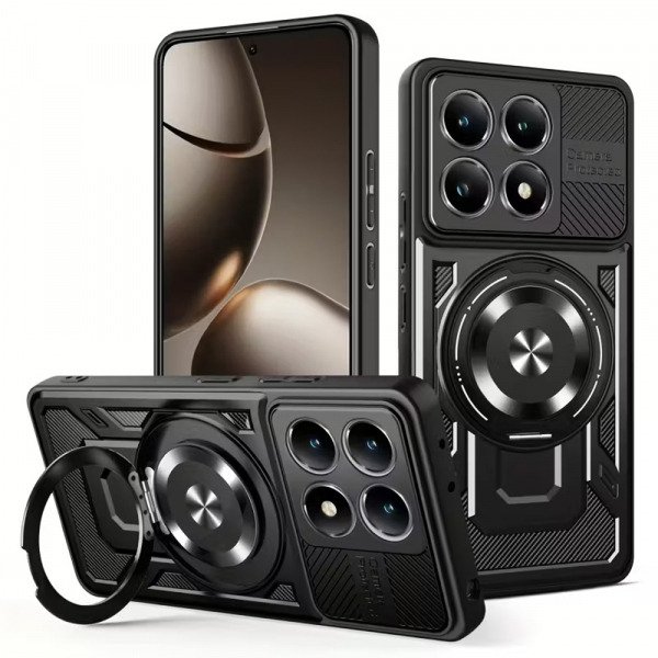 Husa pentru Xiaomi 15T, Techsuit, RuggedCam, Neagra