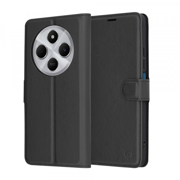 Husa pentru Xiaomi Poco C75 / Redmi 14C, Techsuit, Leather Folio, Neagra