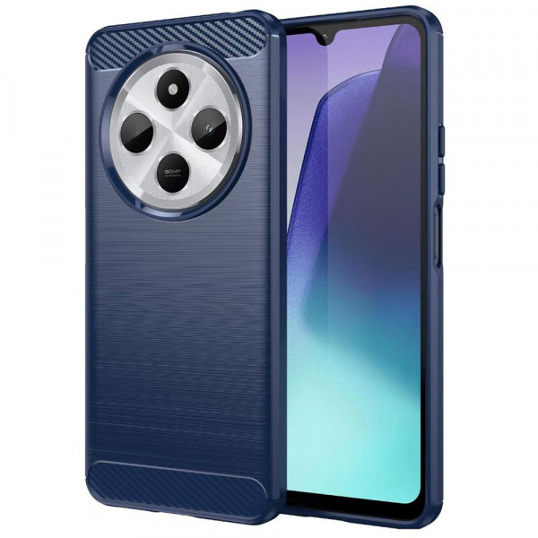 Husa pentru Xiaomi Poco C75 / Redmi 14C, Techsuit, Carbon, Albastra